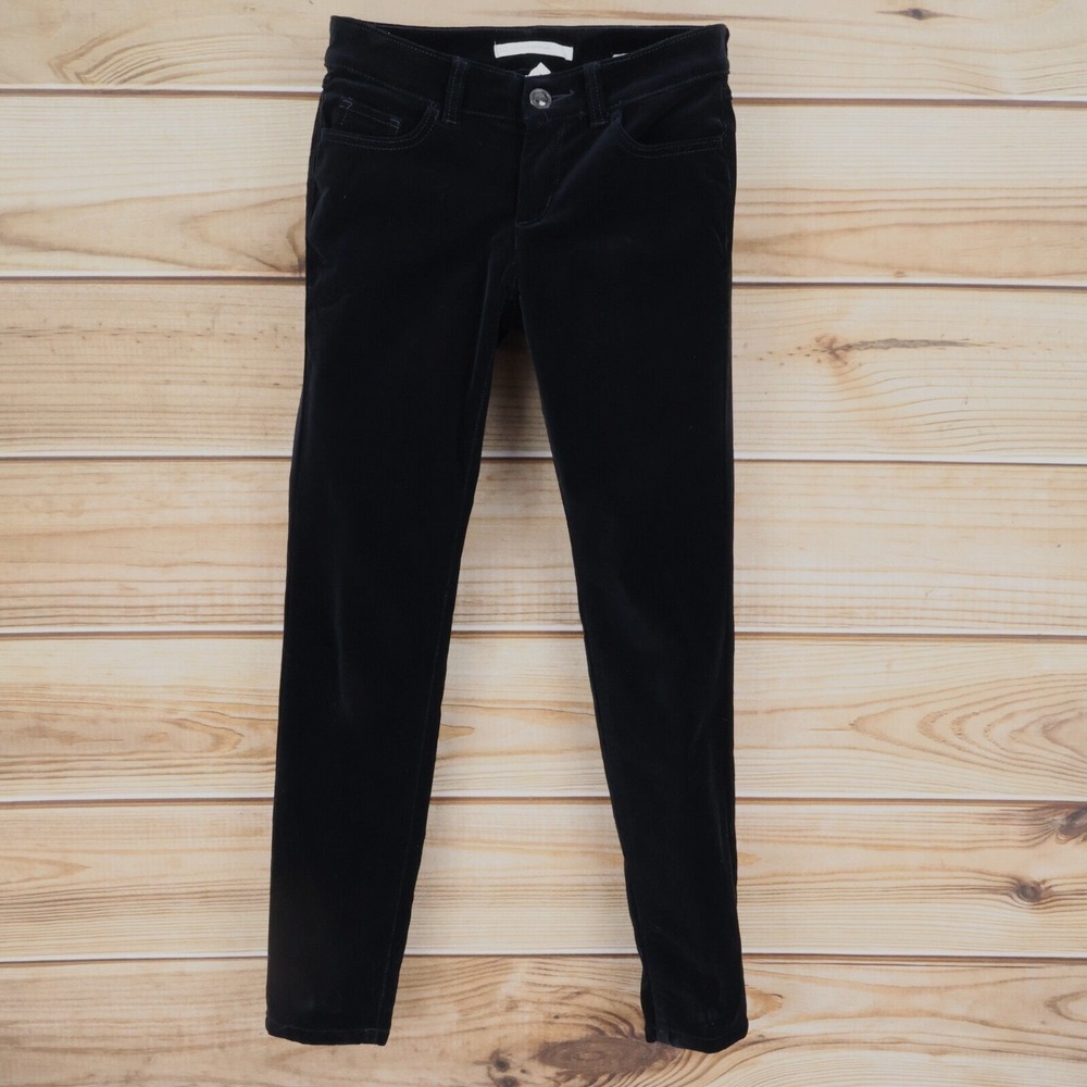 LC Lauren Conrad Pants Womens Size 4 Black Chinos Pockets Stretch Low Rise Soft